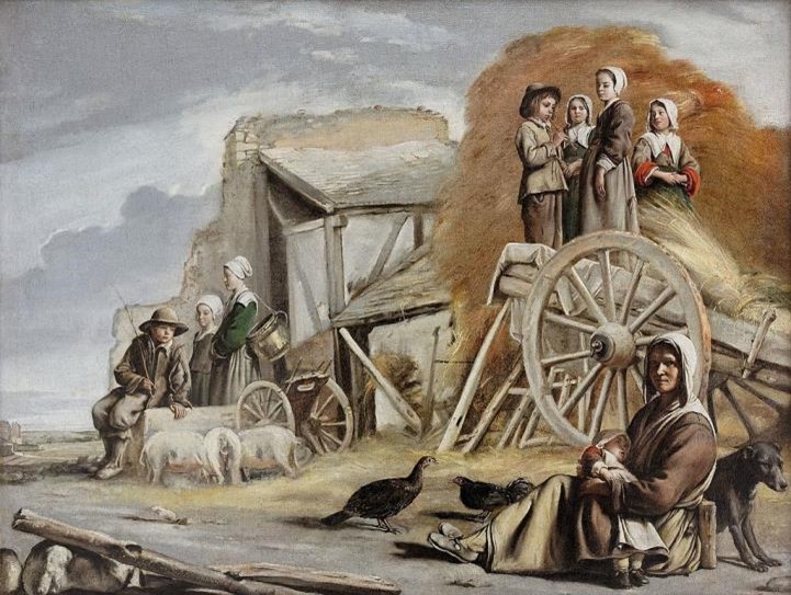 Louis Le Nain, La charrette, 1641, conservé au musée du Louvre : le tiers état rural Vraigne_Expo05